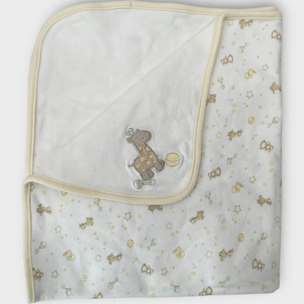 2011 First Impressions Yellow Giraffe Baby Blanket Ball Rattle Teddy Bears Duck